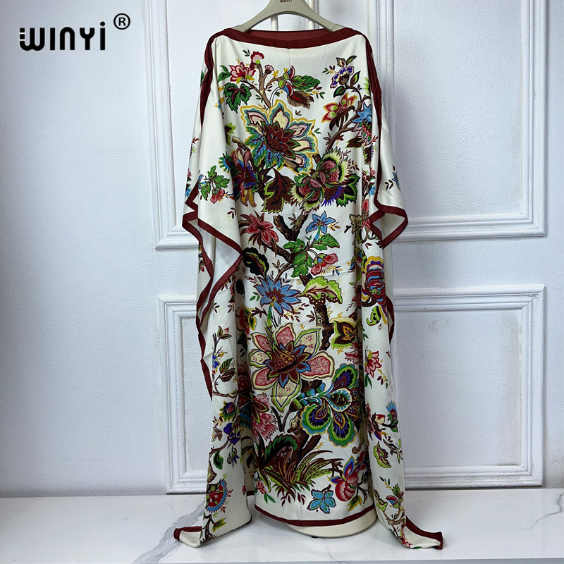 Kaftan Women Boho - WINYI เสื้อผ้าคุณภาพสูงจากแอฟริกา ไซส์ฟรี แฟชั่นผู้หญิง ลายพิมพ์โบโฮ คาฟตัน