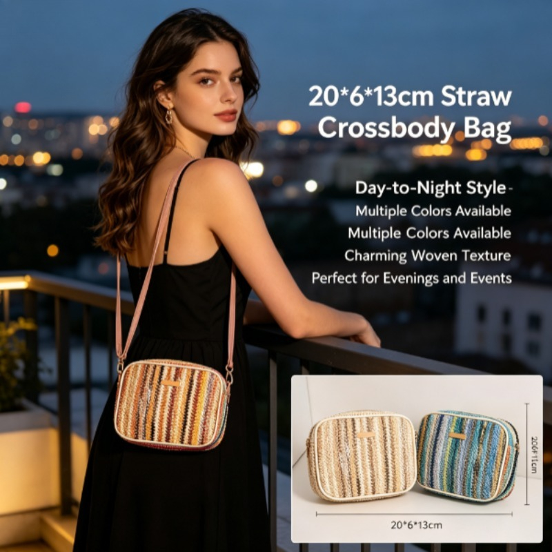 Ethnic Fashion Trends 2026 - กระเป๋าผู้หญิงแฟชั่นอินเทรนด์ปี 2026 กระเป๋าสานหลากสีสไตล์ชาติพันธุ์ กระเป๋าสะพายข้าง