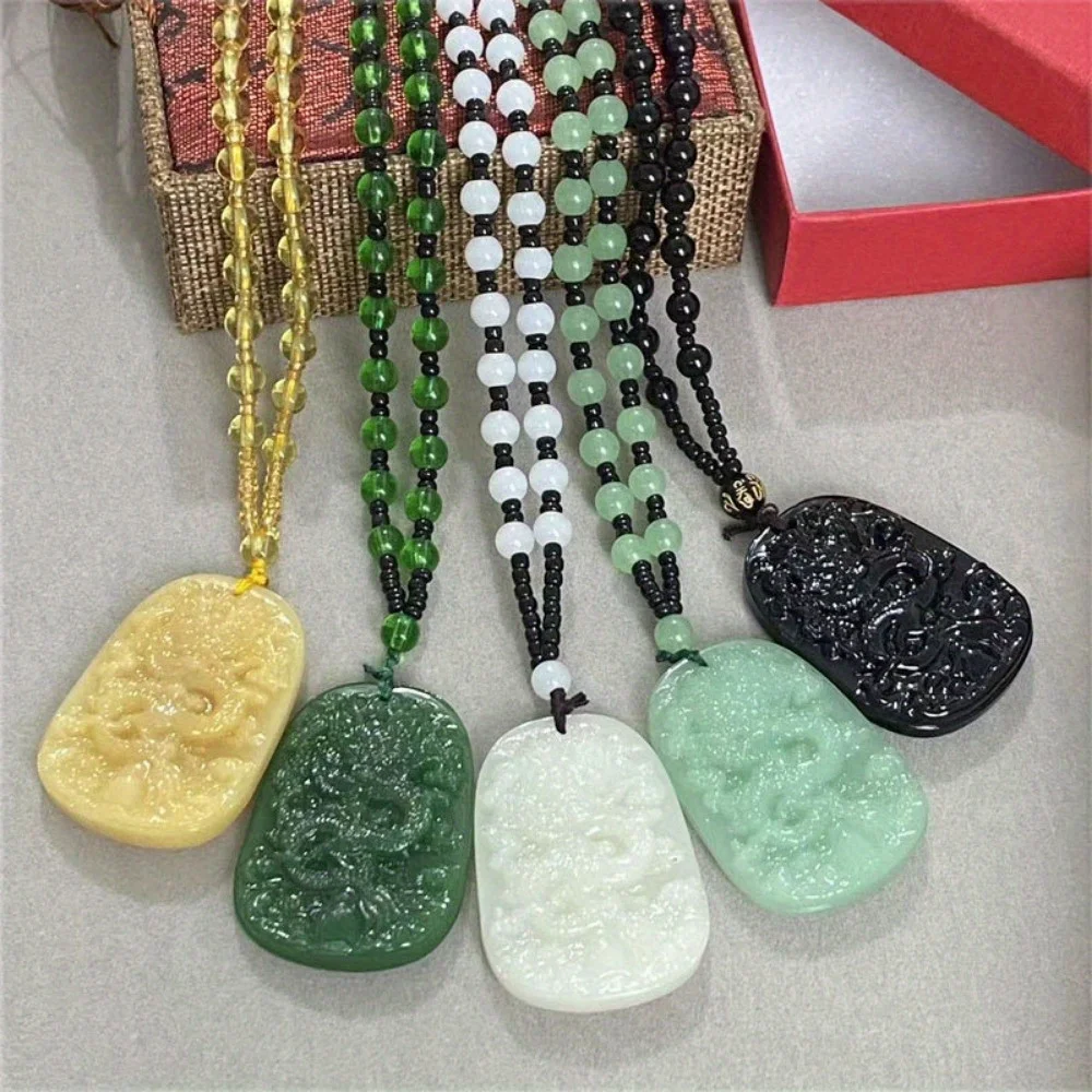 Men'S Ethnic Fashion Trends - ของกลุ่มชาติพันธุ์ทำด้วยมือแนวโน้มแฟชั่นแบบคลาสสิกที่เรียบง่ายสร้อยคอจี้ลายมังกรสำหรับชายและหญิงเครื่องประดับจี้ยอดนิยม