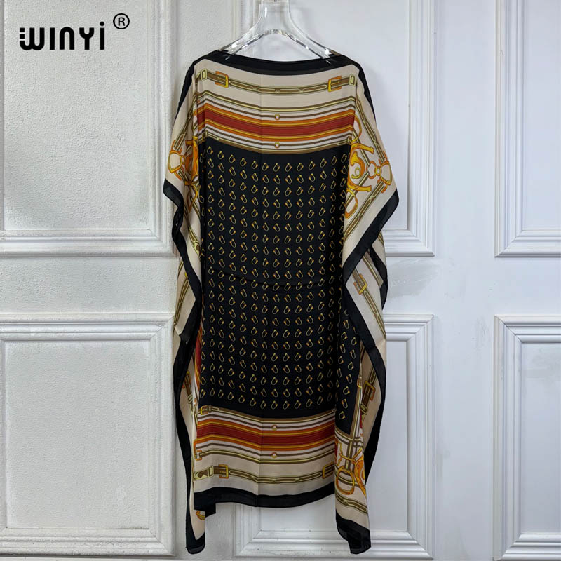 Kaftan Women Boho - ชุดเดรสฤดูร้อน WINYI สำหรับผู้หญิงแอฟริกัน ดีไซน์เซ็กซี่ ฟรีไซส์ ลายพิมพ์โบโฮ