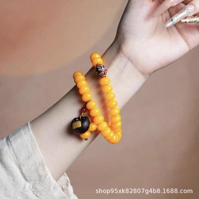 หยกขาวและเม็ดบอดีสีเหลือง สร้อ - Men'S Ethnic Fashion Trends บทวิจารณ์และราคา