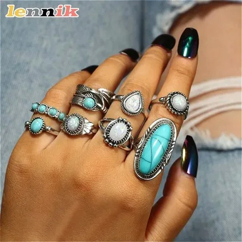 ชุดแหวนขนนกสีเทอร์ควอยซ์สไตล์โ - Ethnic Wear Fashion Designer บทวิจารณ์และราคา