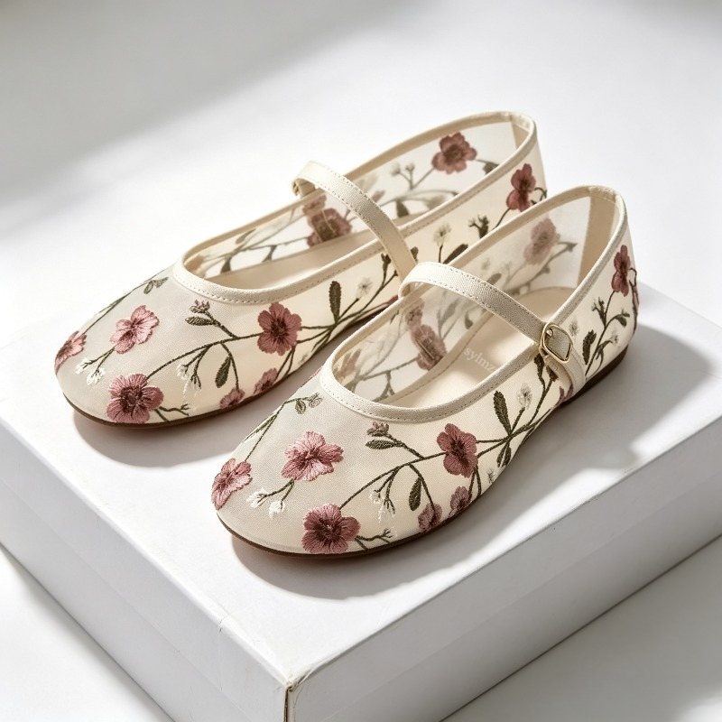ตาข่ายปัก Leisure Ballet Flats - Ethnic Fashion Brand บทวิจารณ์และราคา