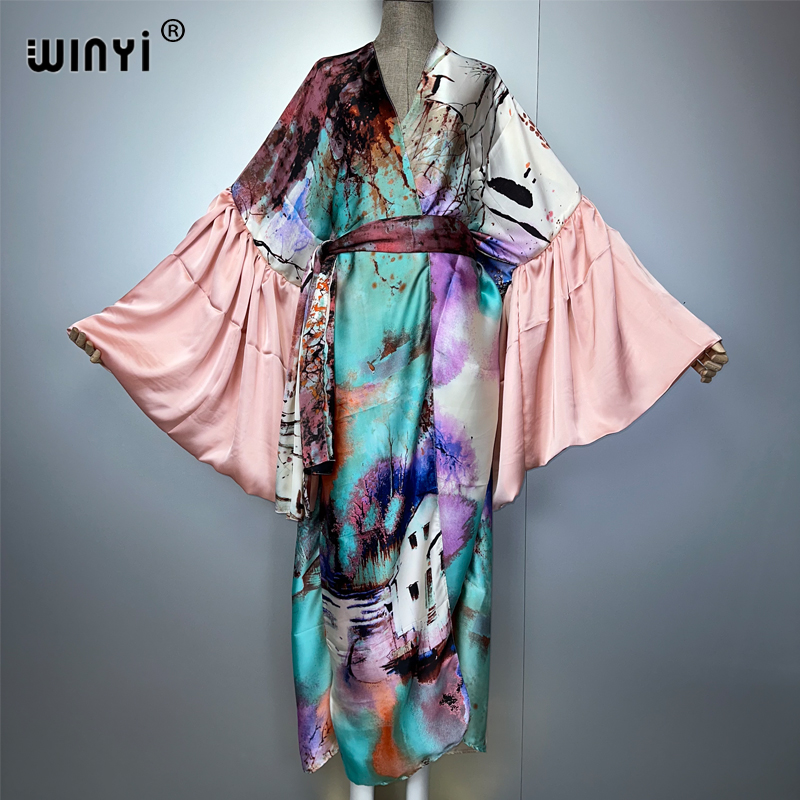 WINYI ฤดูร้อนชุดกิโมโนปาร์ตี้ช - Kaftan Women Boho บทวิจารณ์และราคา