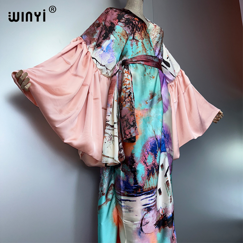 WINYI ฤดูร้อนชุดกิโมโนปาร์ตี้ช - Kaftan Women Boho บทวิจารณ์และราคา