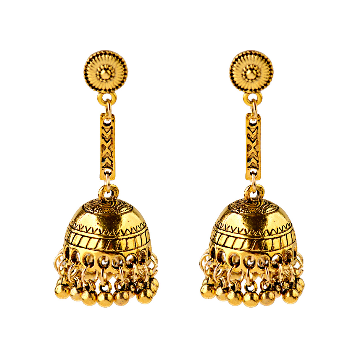 ชาติพันธุ์ Geometric Gold สี B - Ethnic Indian Fashion บทวิจารณ์และราคา