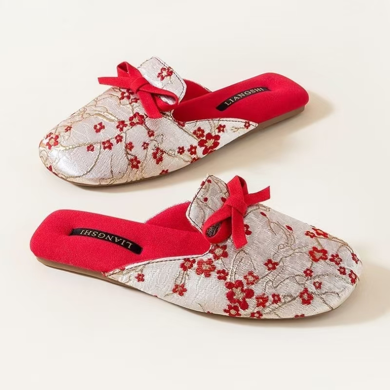ผู้หญิงผ้าไหมพิมพ์บาโอโถวรองเท - Ethnic Fabric บทวิจารณ์และราคา