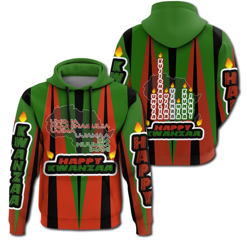 African Kwanzaa Hoodies 3D Pri - Men'S Ethnic Fashion Trends บทวิจารณ์และราคา
