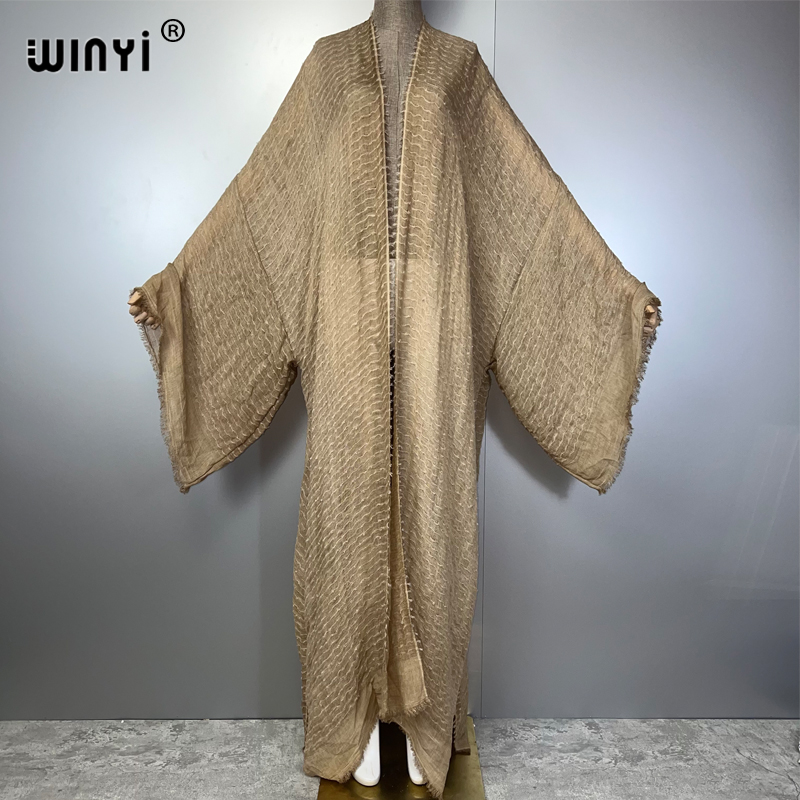 WINYI ชุดกิโมโนลายเรขาคณิต คาฟ - Kaftan Women Boho บทวิจารณ์และราคา
