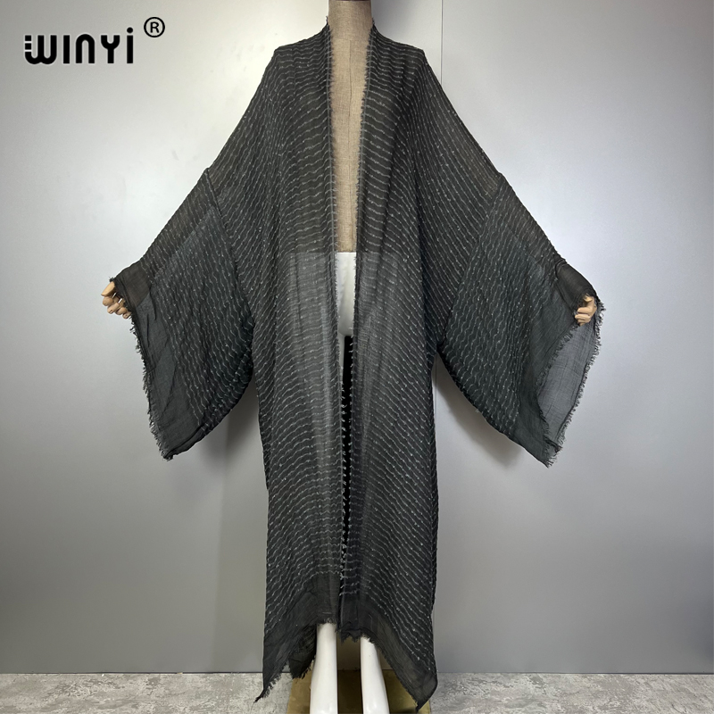 WINYI ชุดกิโมโนลายเรขาคณิต คาฟ - Kaftan Women Boho บทวิจารณ์และราคา