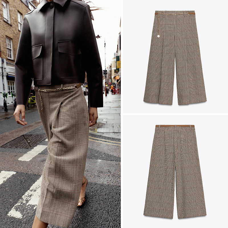กางเกงขายาวลายสก็อตเอวสูงทรงหล - Ethnic Clothing & Online Fashion Store Khaadi Uk บทวิจารณ์และราคา