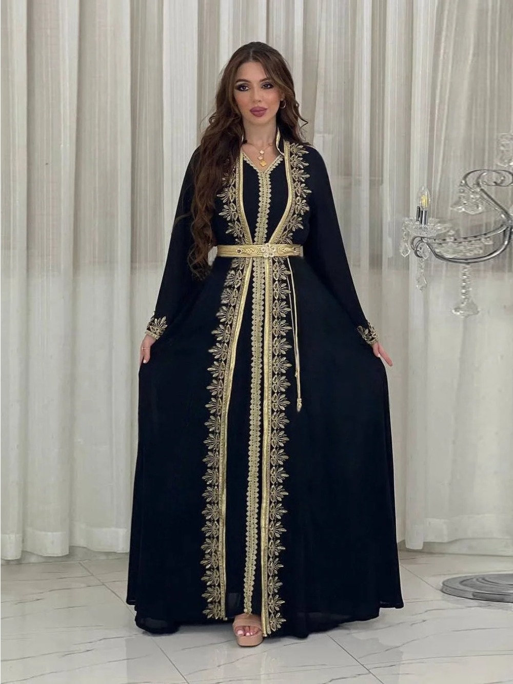 Eid ชุดเดรสปาร์ตี้มุสลิมหญิง j - Jalabiya Women Arabic บทวิจารณ์และราคา