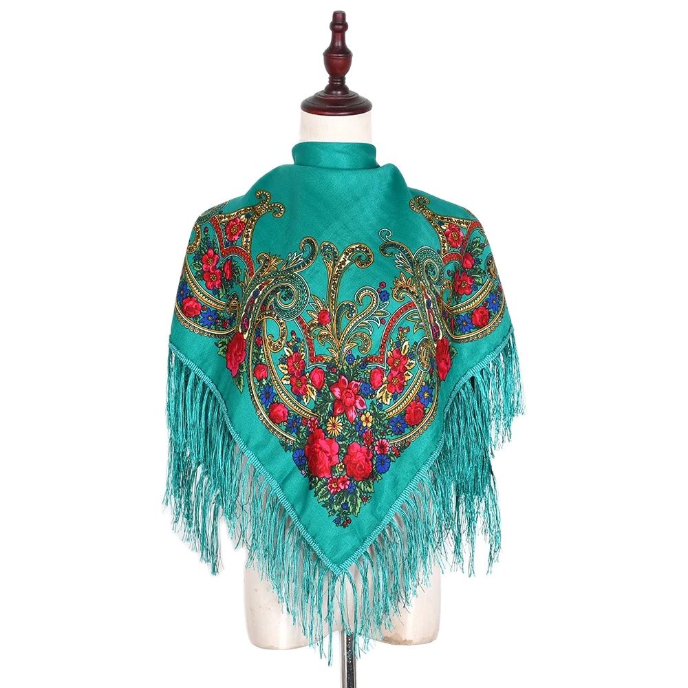 รัสเซียผ้าพันคอสแควร์แบบดั้งเด - Ethnic Fabric บทวิจารณ์และราคา