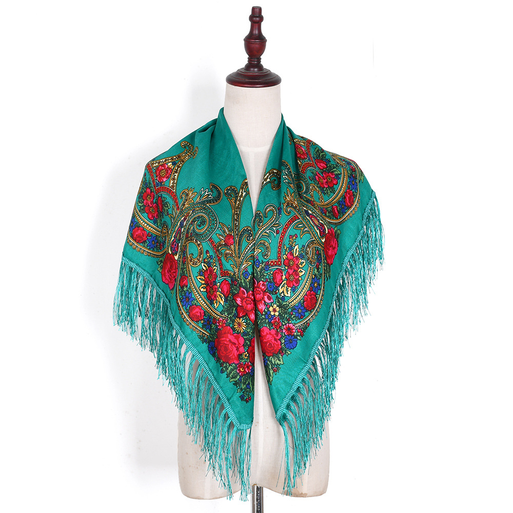 รัสเซียผ้าพันคอสแควร์แบบดั้งเด - Ethnic Fabric บทวิจารณ์และราคา