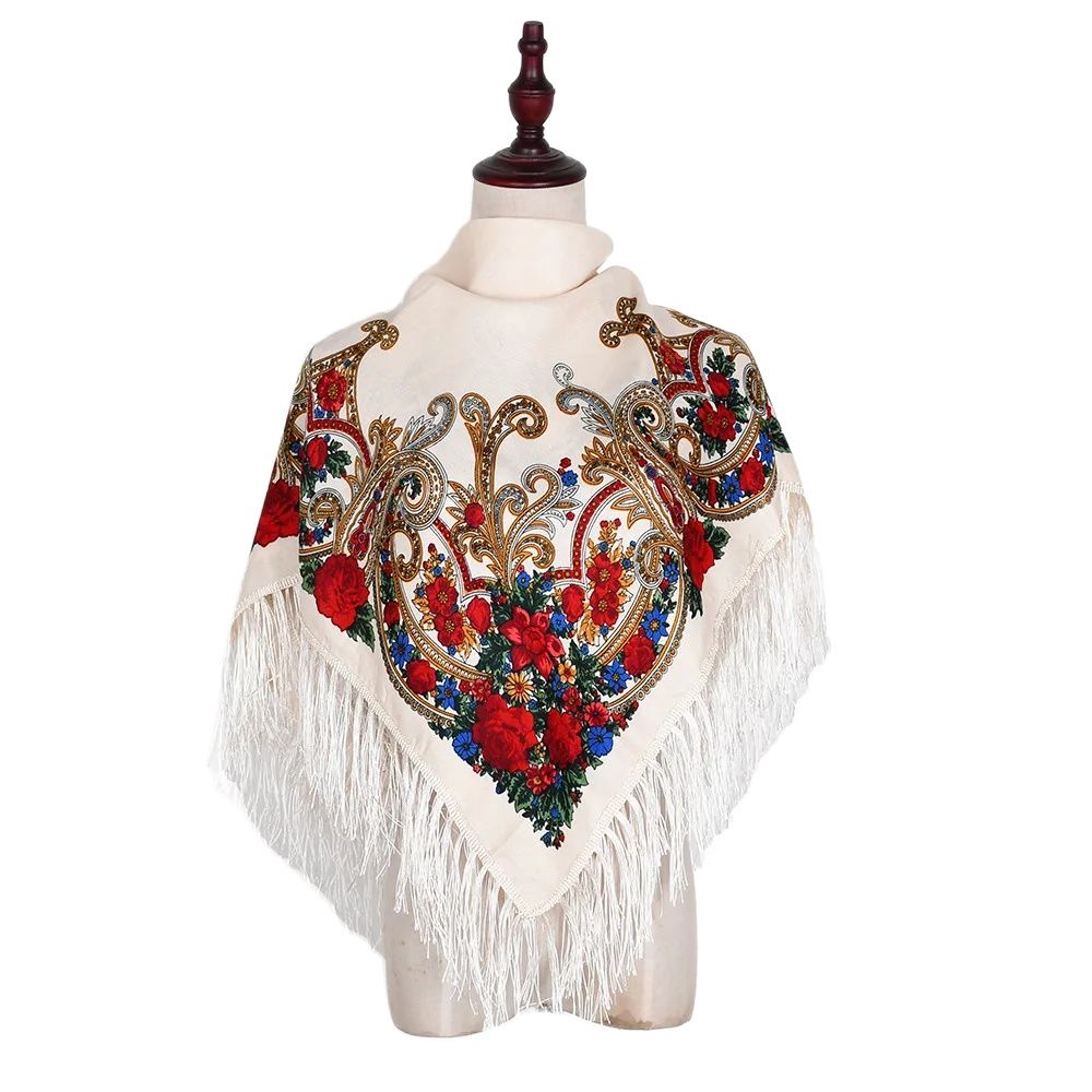 รัสเซียผ้าพันคอสแควร์แบบดั้งเด - Ethnic Fabric บทวิจารณ์และราคา