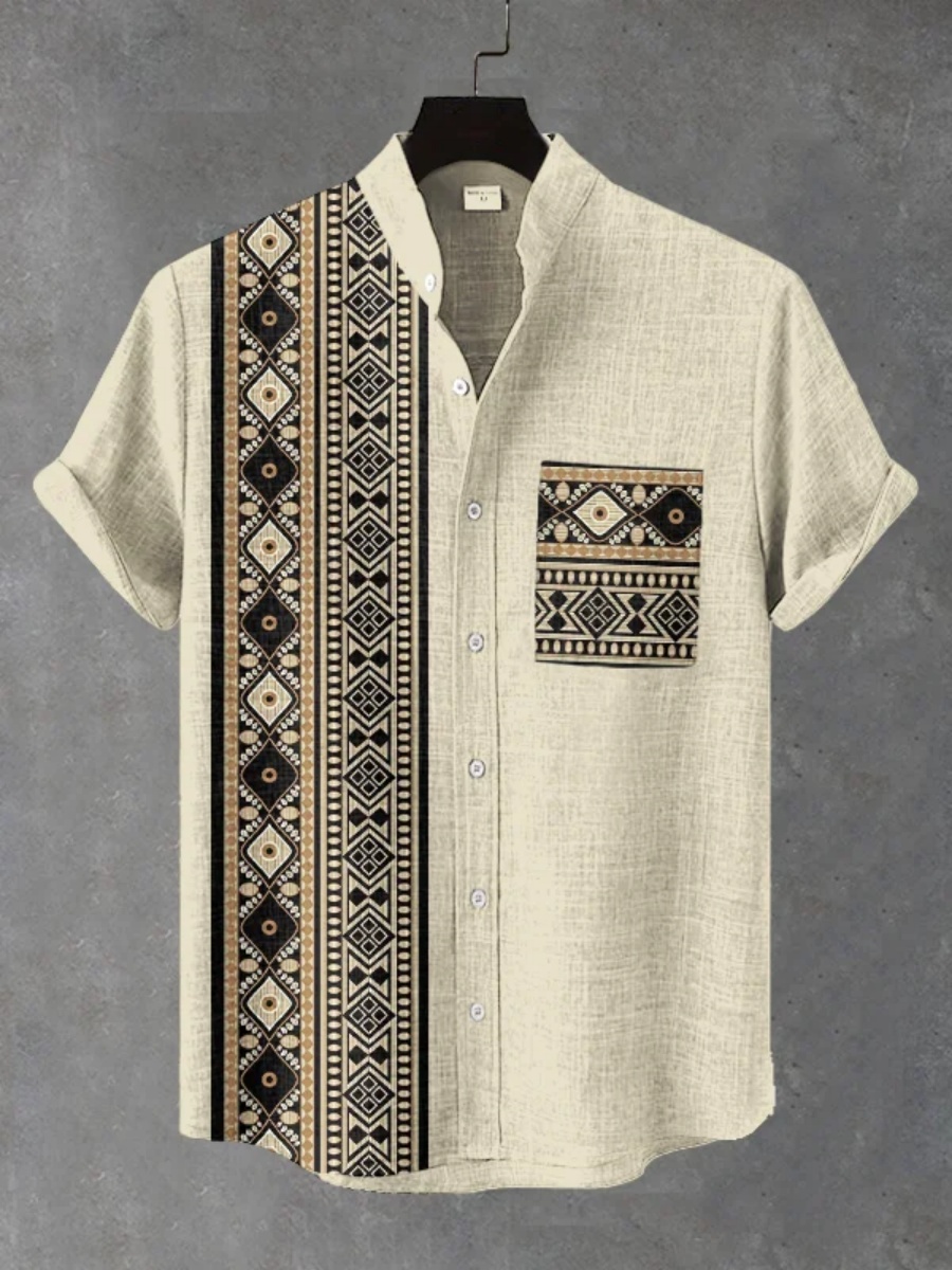 เสื้อเชิ้ตแขนสั้นสไตล์ชนเผ่าแน - Men'S Ethnic Fashion Trends บทวิจารณ์และราคา