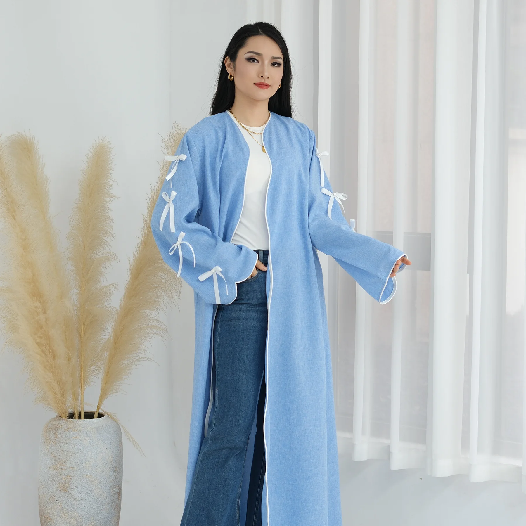ชุดอาบายะแบบเปิดสำหรับรอมฎอน ด - Jalabiya Women Arabic บทวิจารณ์และราคา