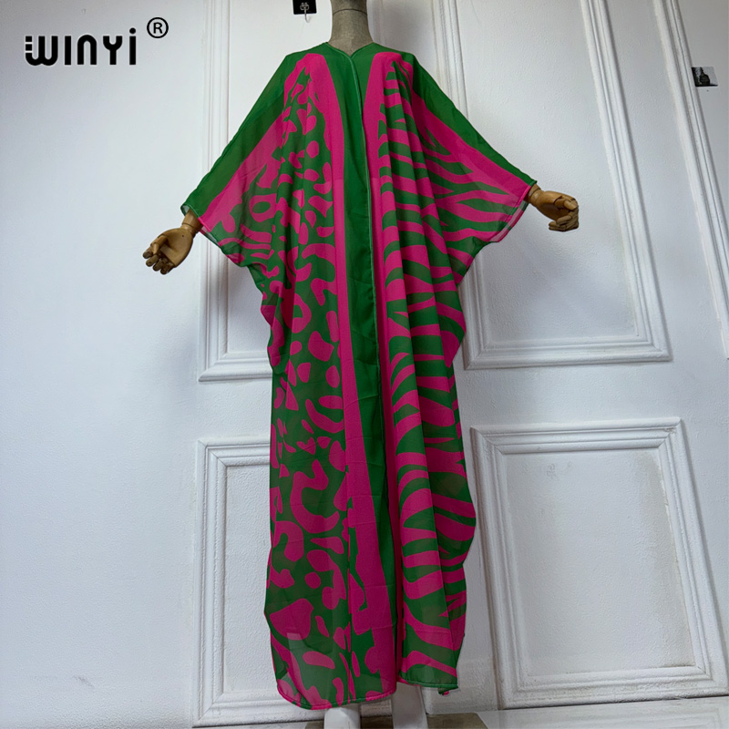 WINYI Africa ชุดกิโมโนลายโบฮีเ - Kaftan Women Boho บทวิจารณ์และราคา
