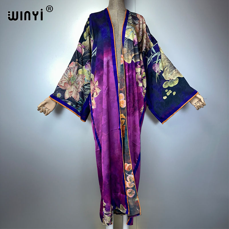 WINYI กิโมโนคุณภาพสูงพิมพ์ชุดช - Kaftan Women Boho บทวิจารณ์และราคา