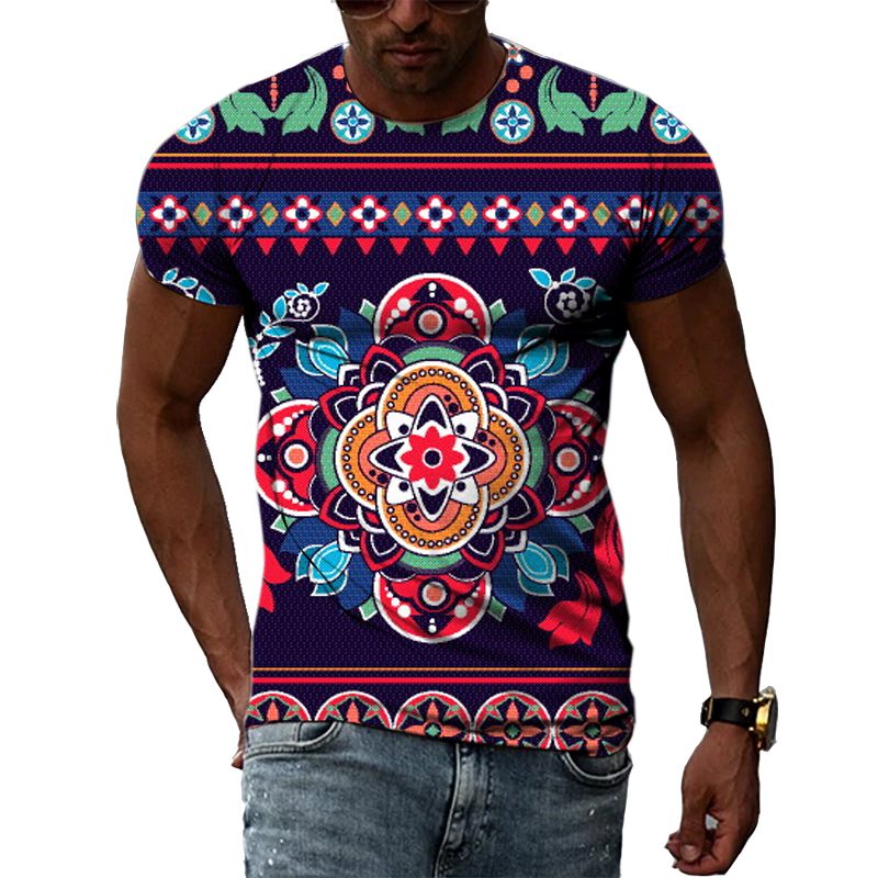 ใหม่3D แฟชั่นชาติพันธุ์สีสันรู - Men'S Ethnic Fashion Trends บทวิจารณ์และราคา