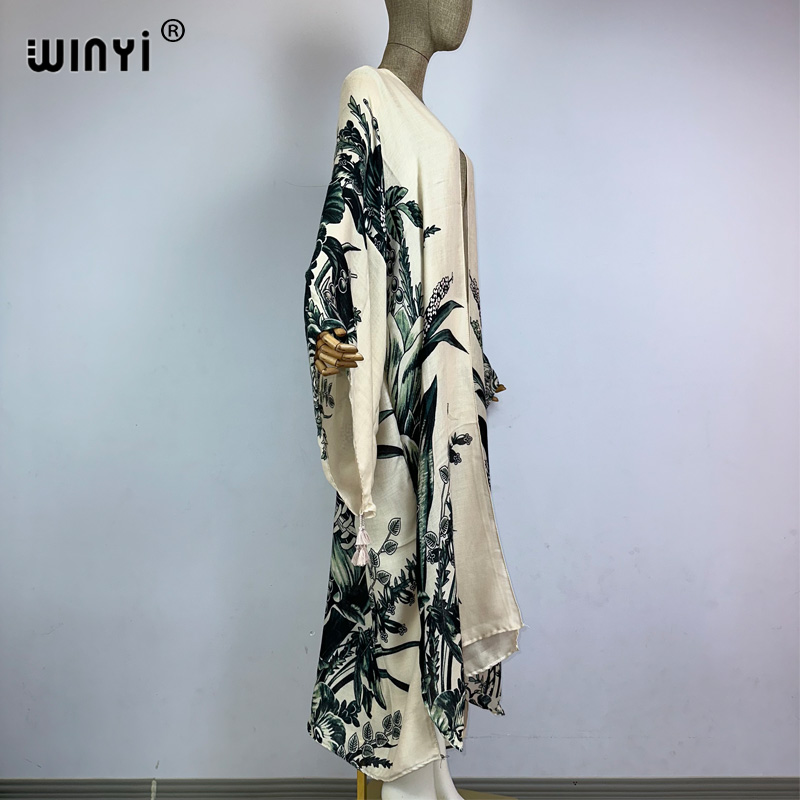Winyi 2023ชุดว่ายน้ำชายหาดพิมพ - Kaftan Women Boho บทวิจารณ์และราคา